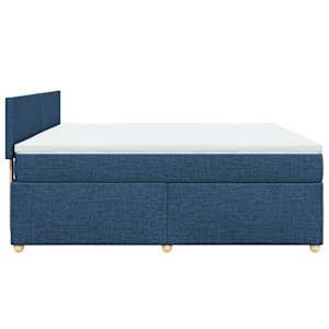 Box spring postel s matrací modrá 180x200 cm textil - obrázek 5