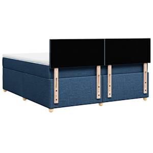 Box spring postel s matrací modrá 180x200 cm textil - obrázek 6