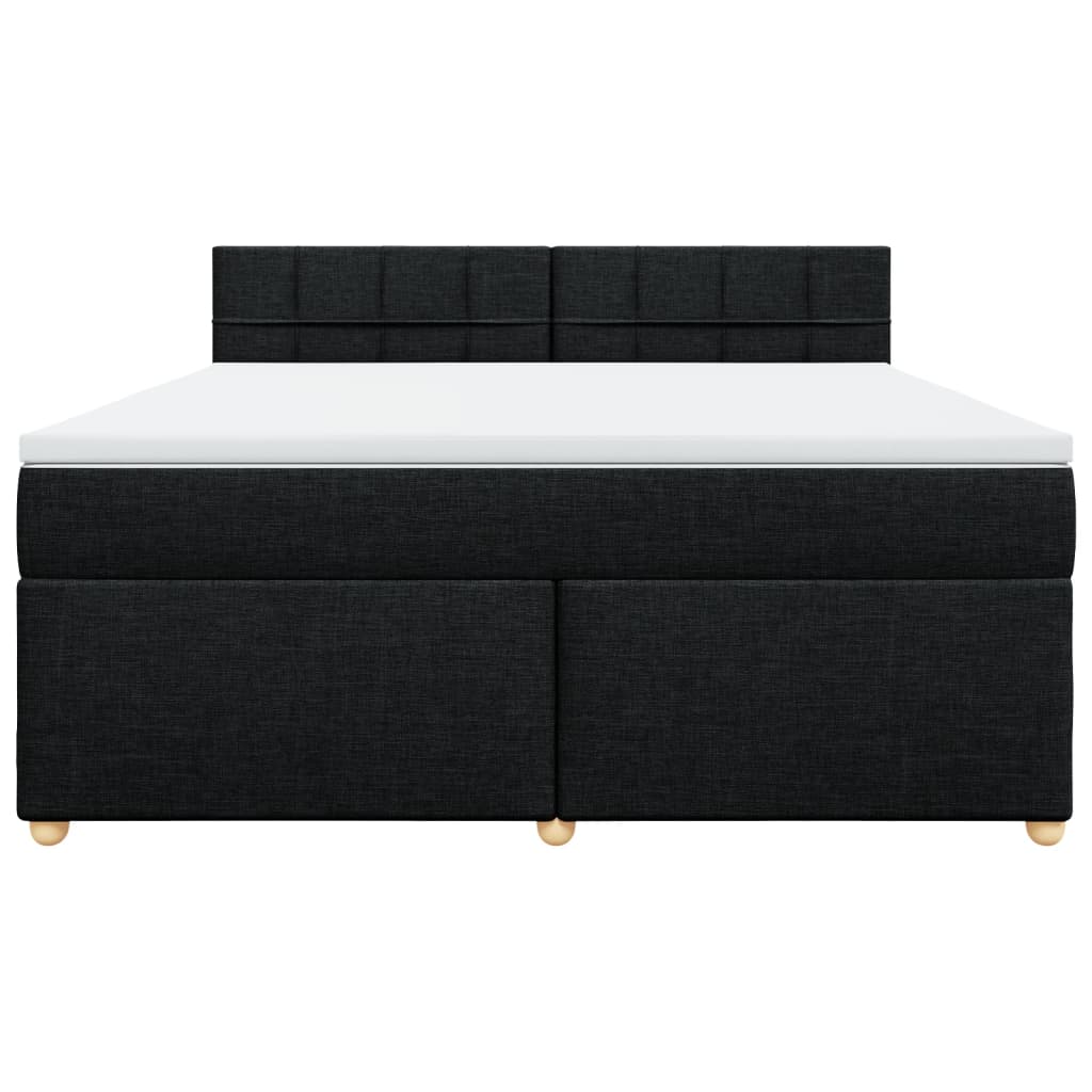 vidaXL Boxspring met matras stof zwart 180x200 cm, foto 4