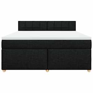 Box spring postel s matrací černá 180x200 cm textil - obrázek 4