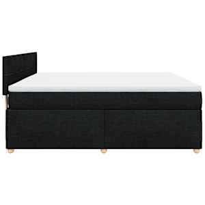 Box spring postel s matrací černá 180x200 cm textil - obrázek 5