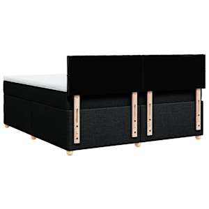 Box spring postel s matrací černá 180x200 cm textil - obrázek 6