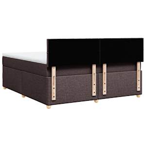 Box spring postel s matrací tmavě hnědá 180x200 cm textil - obrázek 6