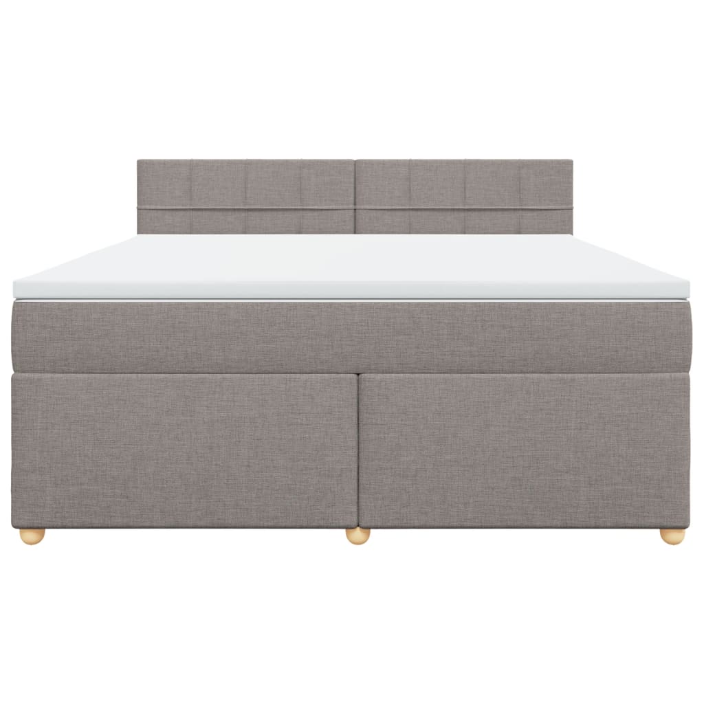 vidaXL Boxspring met matras stof taupe 180x200 cm, foto 4