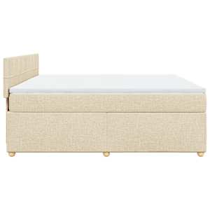 Box spring postel s matrací krémová 180x200 cm textil - obrázek 5