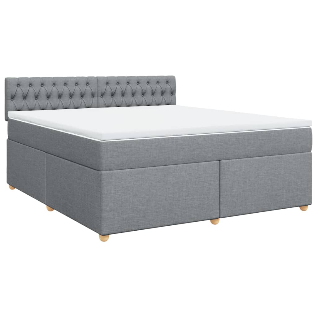 vidaXL Pat continental, gri deschis, 180x200 cm, material textil