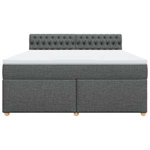 Box spring postel s matrací tmavě šedá 180x200 cm textil - obrázek 4