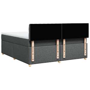 Box spring postel s matrací tmavě šedá 180x200 cm textil - obrázek 6
