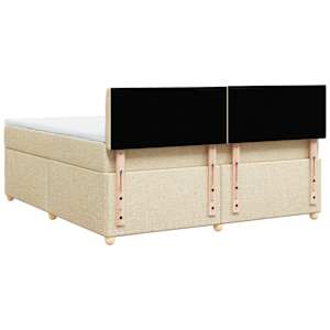 Box spring postel s matrací krémová 180x200 cm textil - obrázek 6