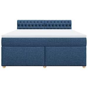 Box spring postel s matrací modrá 180x200 cm textil - obrázek 4