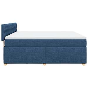 Box spring postel s matrací modrá 180x200 cm textil - obrázek 5