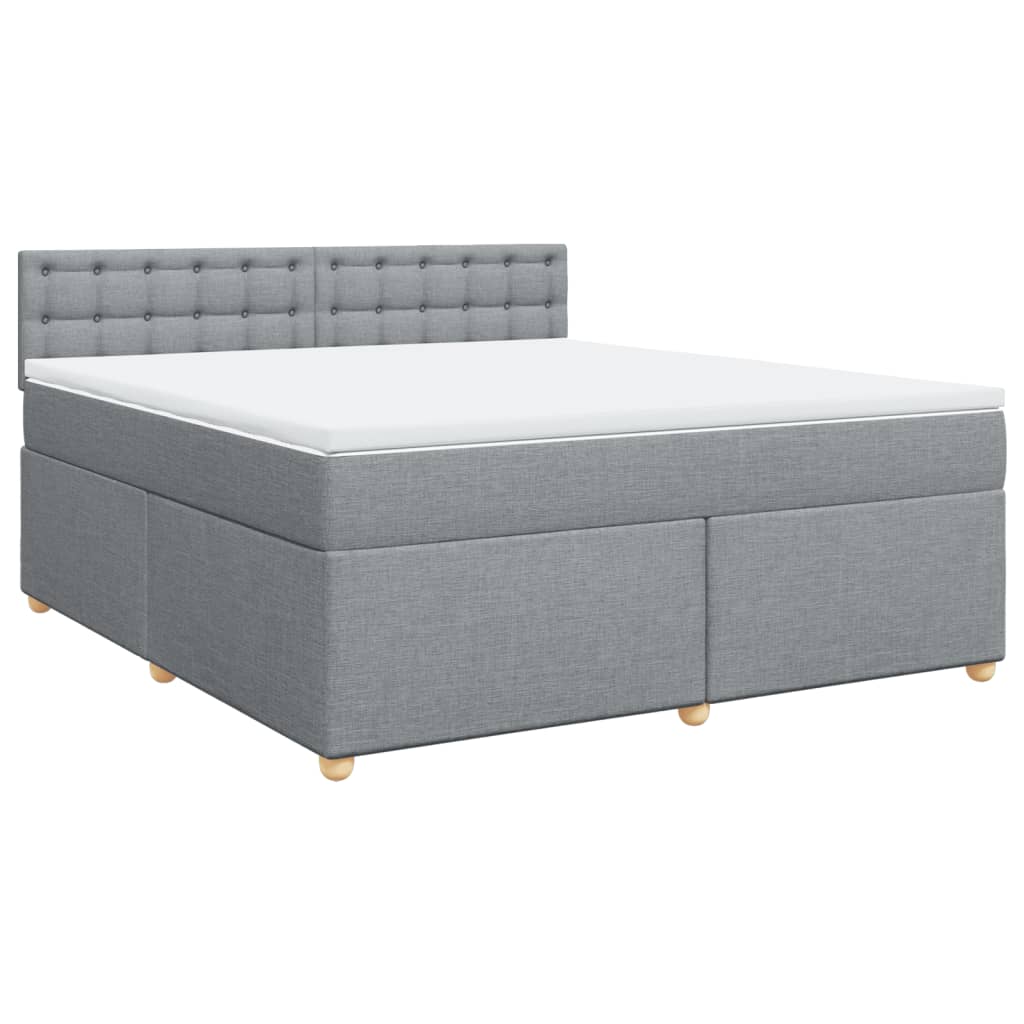 vidaXL Pat continental, gri deschis, 180x200 cm, material textil