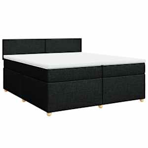 Box spring postel s matrací černá 200x200 cm textil - obrázek 2