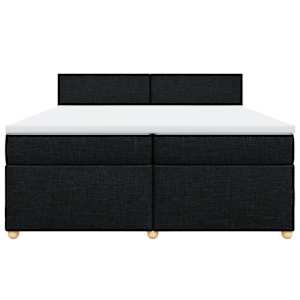 Box spring postel s matrací černá 200x200 cm textil - obrázek 4