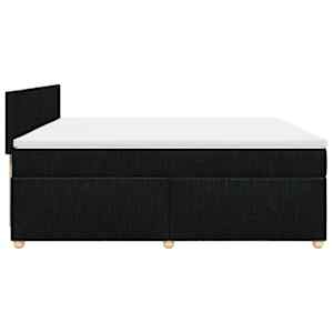 Box spring postel s matrací černá 200x200 cm textil - obrázek 5
