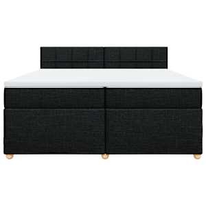 Box spring postel s matrací černá 200x200 cm textil - obrázek 4