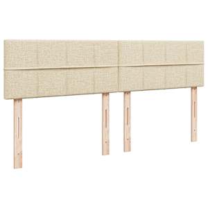 Box spring postel s matrací krémová 200x200 cm textil - obrázek 7