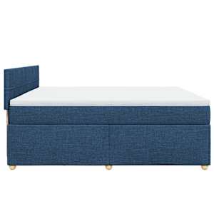 Box spring postel s matrací modrá 200x200 cm textil - obrázek 5