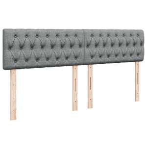 Box spring postel s matrací světle šedá 200 x 200 cm textil - obrázek 7