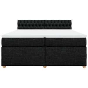 Box spring postel s matrací černá 200x200 cm textil - obrázek 4