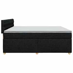 Box spring postel s matrací černá 200x200 cm textil - obrázek 5