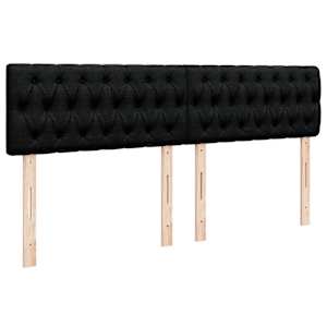 Box spring postel s matrací černá 200x200 cm textil - obrázek 7