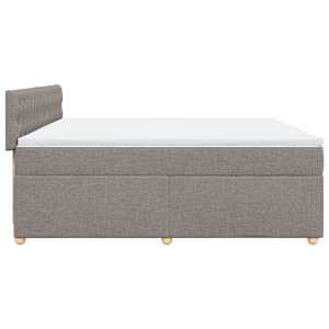 Box spring postel s matrací taupe 200x200 cm textil - obrázek 5