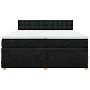 Box spring postel s matrací černá 200x200 cm textil - obrázek 4