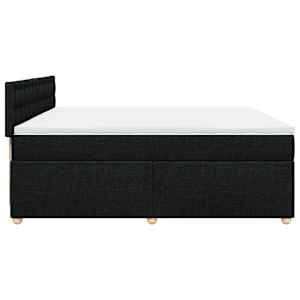 Box spring postel s matrací černá 200x200 cm textil - obrázek 5
