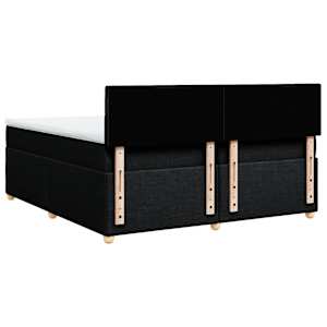 Box spring postel s matrací černá 200x200 cm textil - obrázek 6