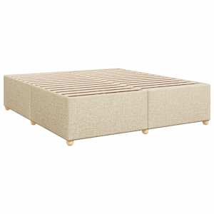 Box spring postel s matrací krémová 200x200 cm textil - obrázek 8