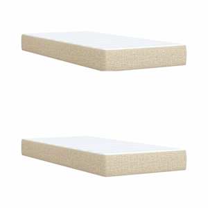 Box spring postel s matrací krémová 200x200 cm textil - obrázek 9
