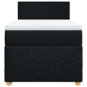 Box spring postel s matrací černá Single textil - obrázek 4