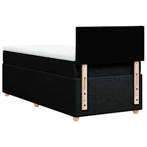 Box spring postel s matrací černá Single textil - obrázek 6