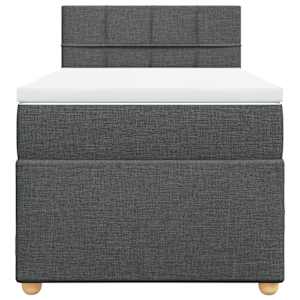 Box spring postel s matrací tmavě šedá Single textil - obrázek 4