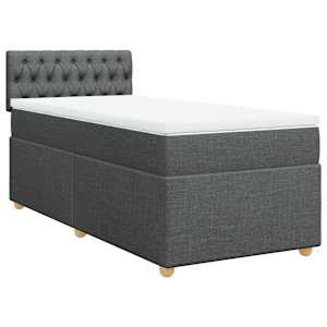 Box spring postel s matrací tmavě šedá Single textil - obrázek 2