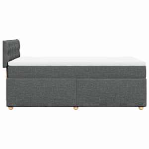 Box spring postel s matrací tmavě šedá Single textil - obrázek 5