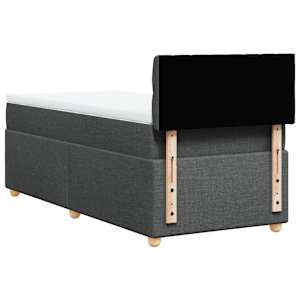 Box spring postel s matrací tmavě šedá Single textil - obrázek 6