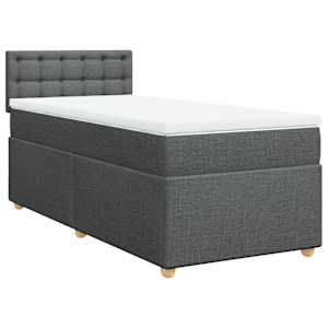 Box spring postel s matrací tmavě šedá Single textil - obrázek 2