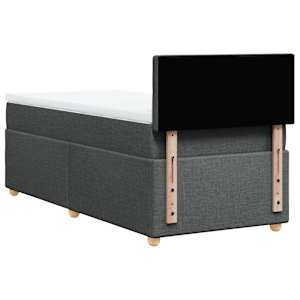 Box spring postel s matrací tmavě šedá Single textil - obrázek 6