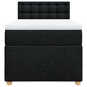 Box spring postel s matrací černá Single textil - obrázek 4