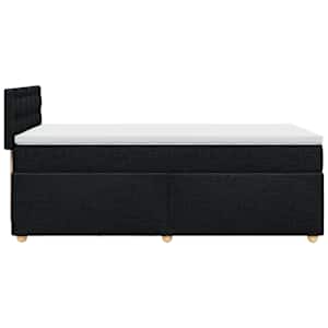 Box spring postel s matrací černá Single textil - obrázek 5
