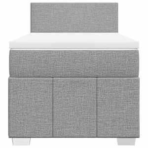 Box spring postel s matrací světle šedá 80 x 200 cm textil - obrázek 4