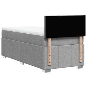 Box spring postel s matrací světle šedá 80 x 200 cm textil - obrázek 10