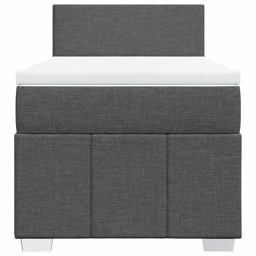 vidaXL Boxspring met matras stof donkergrijs 80x200 cm grijs, foto 4