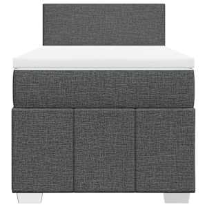 Box spring postel s matrací tmavě šedá 80 x 200 cm textil - obrázek 4