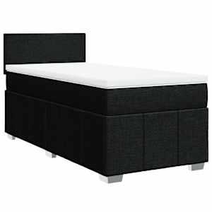 Box spring postel s matrací černá 80 x 200 cm textil - obrázek 2