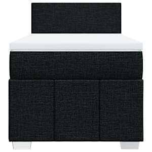 Box spring postel s matrací černá 80 x 200 cm textil - obrázek 4