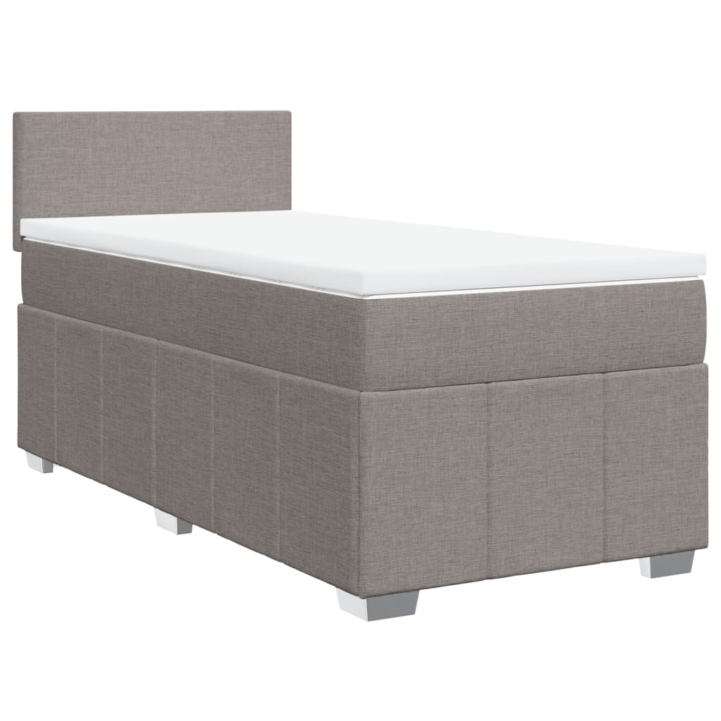 vidaXL Box spring postel s matrací taupe 80x200 cm textil