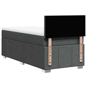 Box spring postel s matrací tmavě šedá 80 x 200 cm textil - obrázek 6